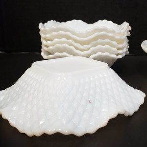 Westmoreland Glass-English Hobnail Ruffle Set (6)
